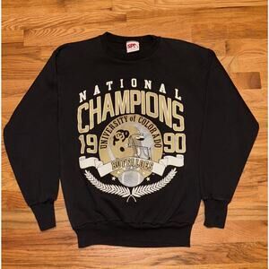 Vintage Colorado Buffaloes National Champions 1990s Crewneck Sweatshirt Size Med